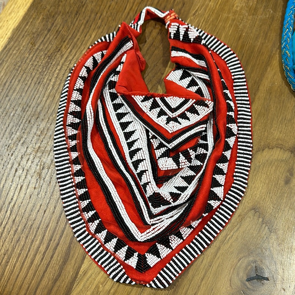 Roarke NYC Beaded Scarf Necklace